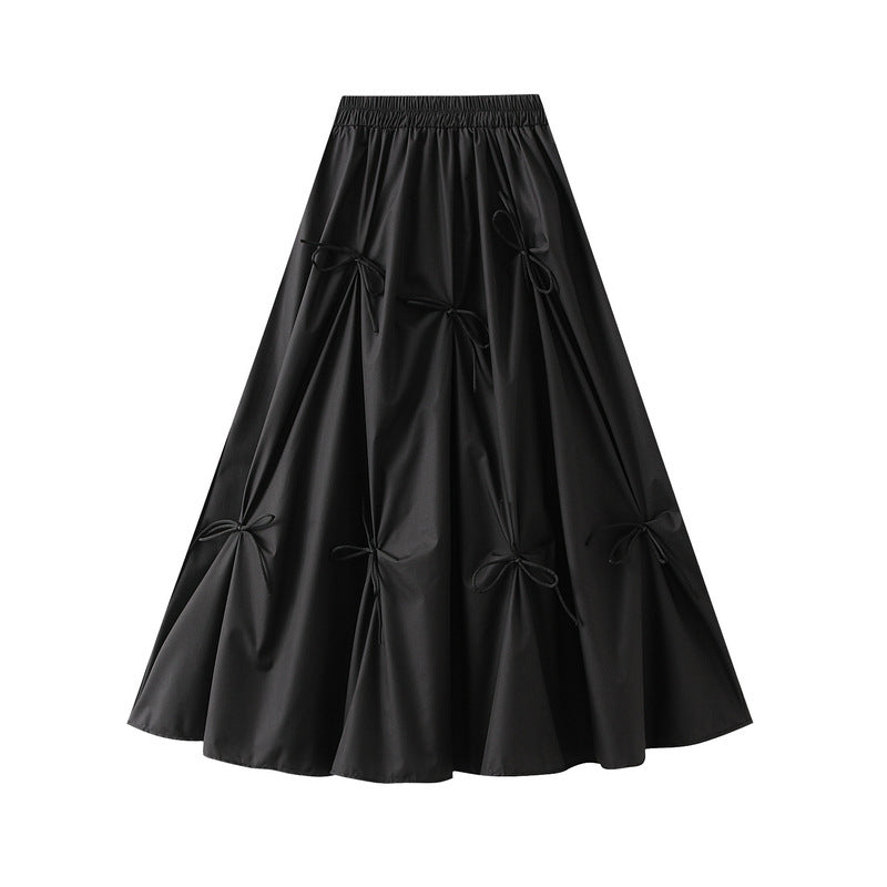 Skirt Women Summer High Waist A line Skirt High-Grade Slimming Hepburn Umbrella Skirt