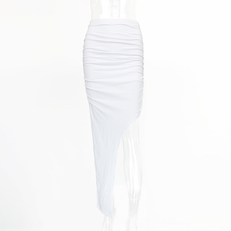 Summer Women Design Asymmetric Sexy Pleated Skirt