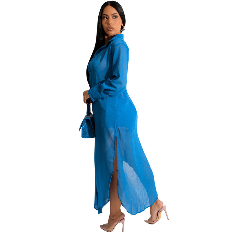 Casual Women Wear Summer Chiffon Solid Color Suit Women's Clothing Two Piece Set