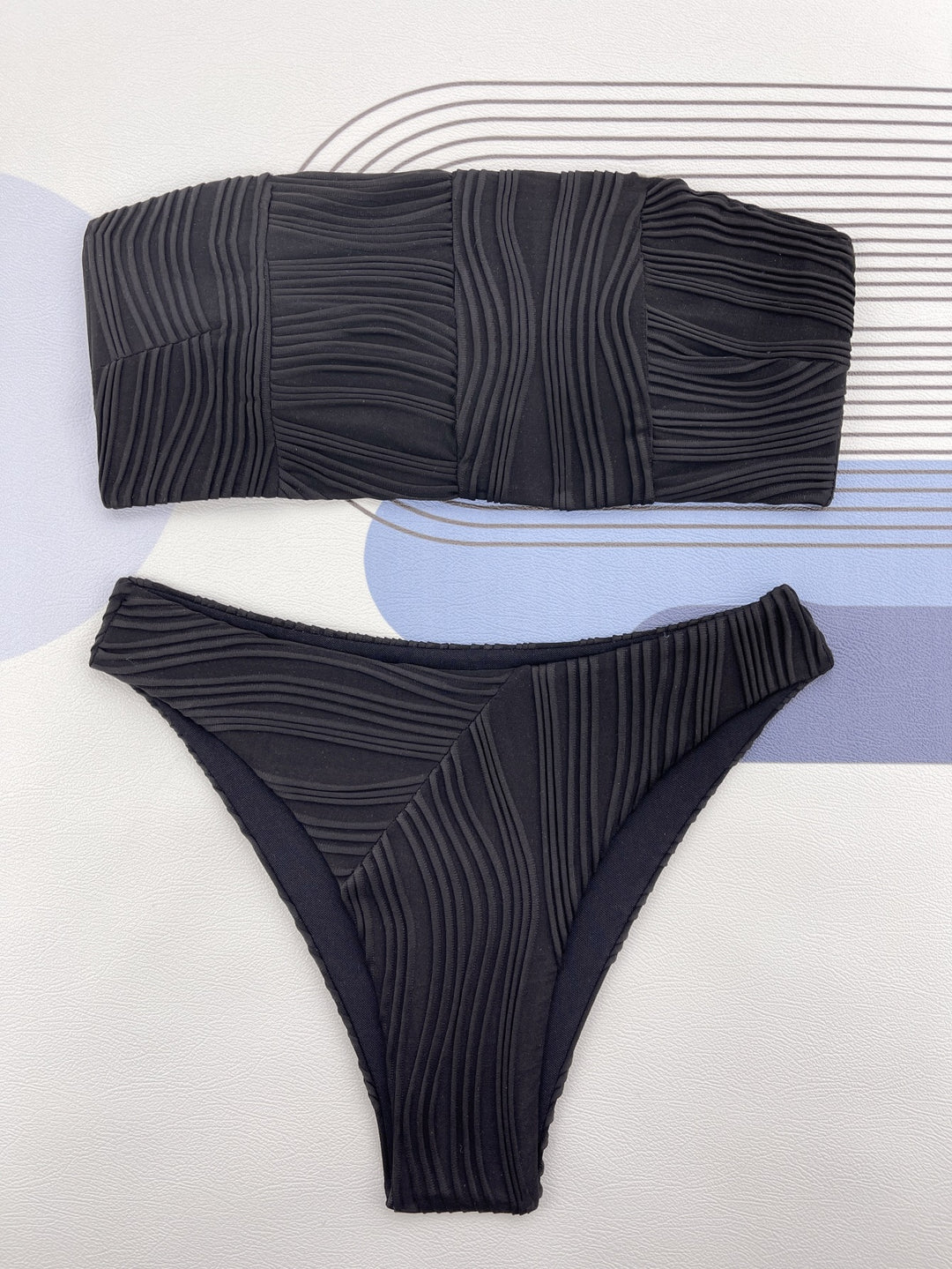 Swimsuit Three Dimensional Striped Fabric Sexy Bikini Swimsuit