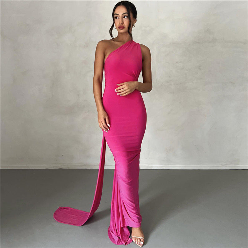 Summer Women Clothing Sexy Backless Halter Sheath Slim Fit Evening Dress Dress for Women