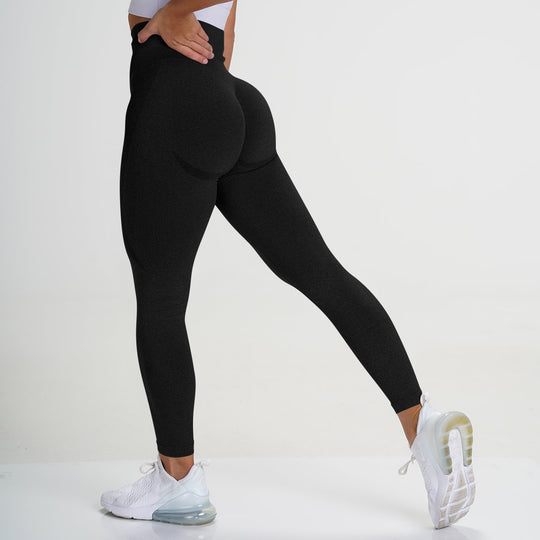 Seamless Small Crescent Breathable Quick-drying Fitness Pants Women High Waist Peach Hip Tight Stretch Hip Lift Yoga Pants