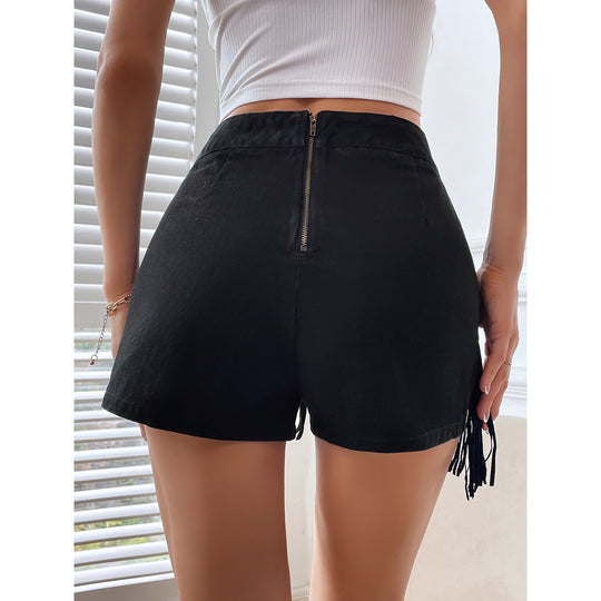 Women Clothing Casual All-Matching Slim Fit Sexy Sheath Low Waist Denim Shorts