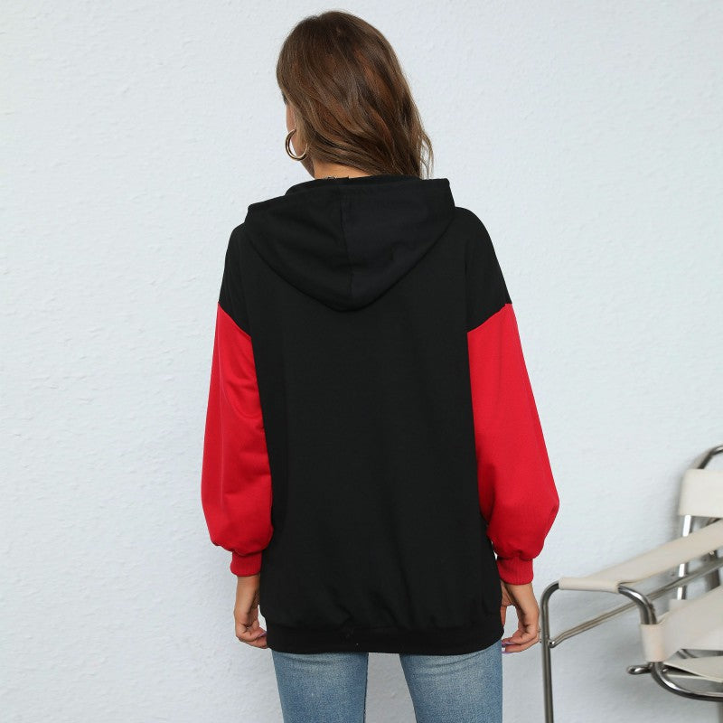 Autumn Women Wear Letter Graphic Hooded Sweater