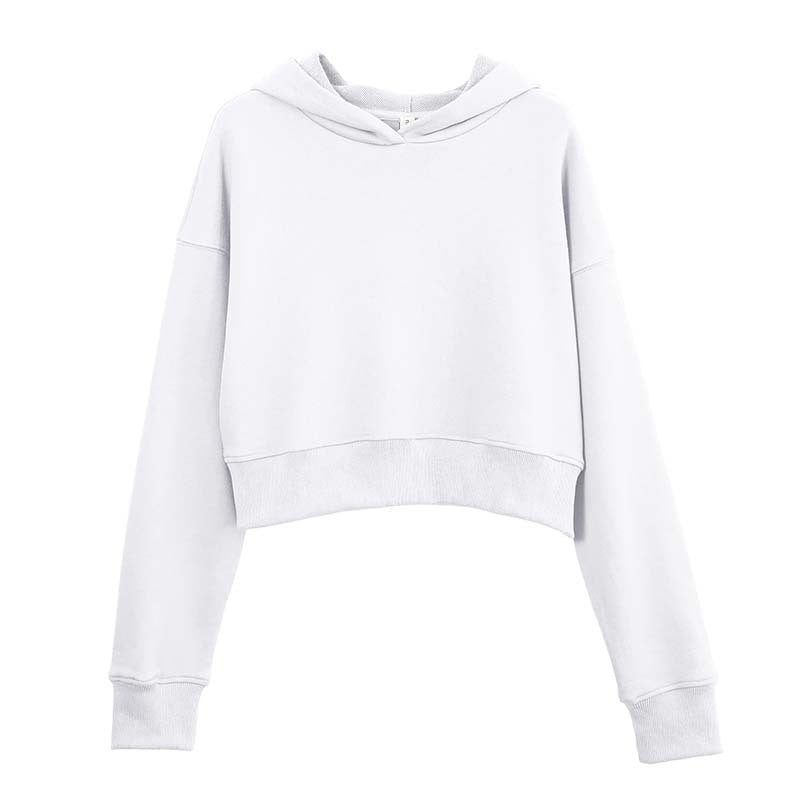 Short Sweater Sexy Cropped Sexy Women Outdoor Pullover Hooded Fitness Sportswear Long Sleeve Women