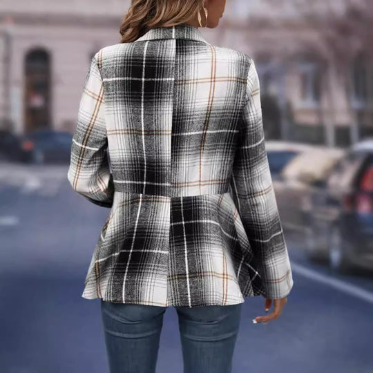 Women Wear Elegant Office Woolen Slim Jacket