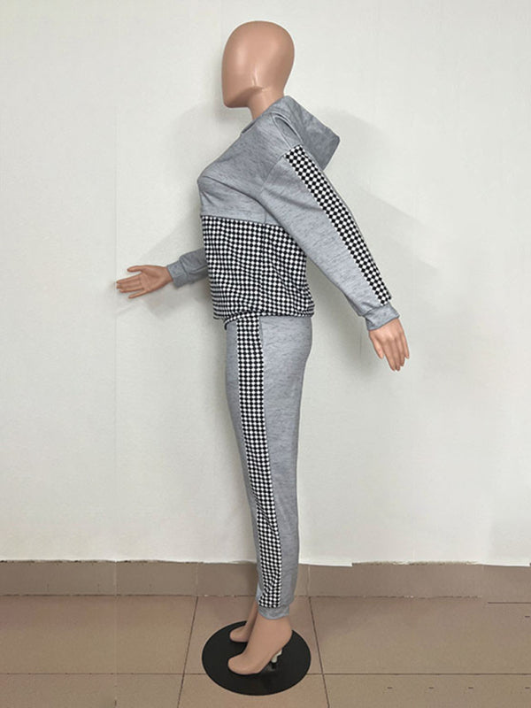 Printed long-sleeved trousers set High-quality sweater set