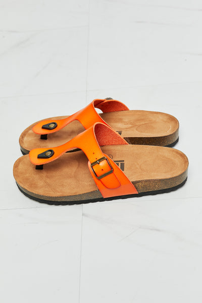 MMShoes Drift Away T-Strap Flip-Flop in Orange - BEAUTY COSMOTICS SHOP
