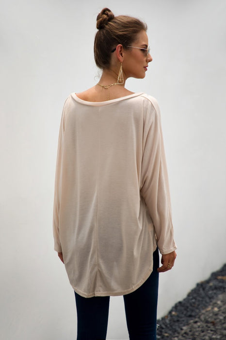 Boat Neck High-Low Top