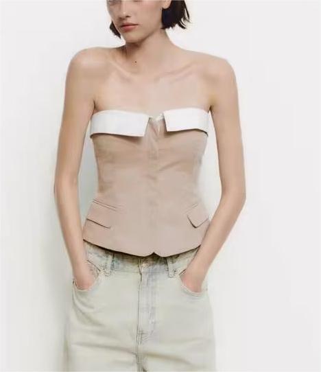 Autumn Single Breasted Slim Sleeveless Vest Slimming Top Elegant Intellectual Short Vest Women