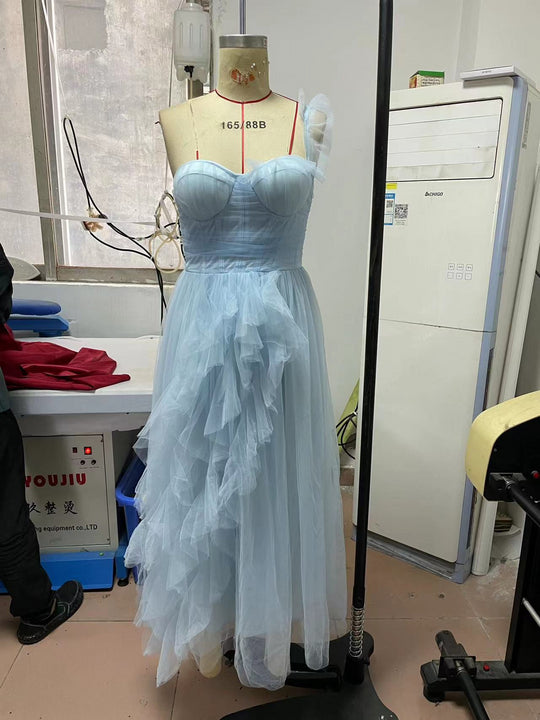 Women Slim Mesh Dress Cocktail Princess Dress 3D Decoration