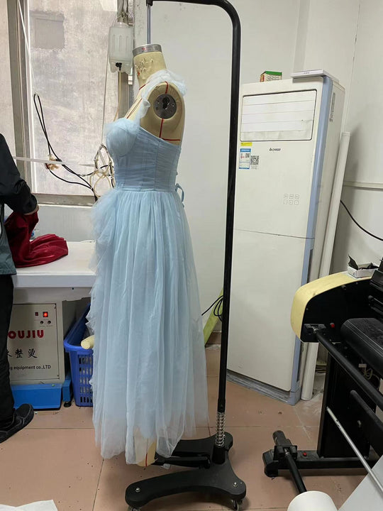 Women Slim Mesh Dress Cocktail Princess Dress 3D Decoration