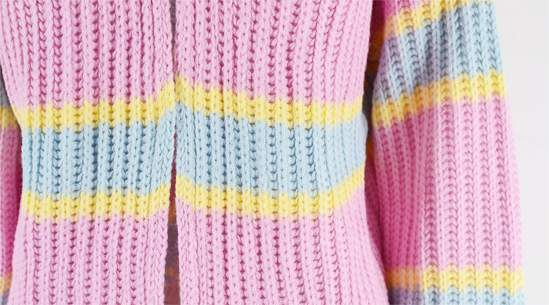 Women Clothing Autumn Winter Coat Stitching Cardigan Sweater Women