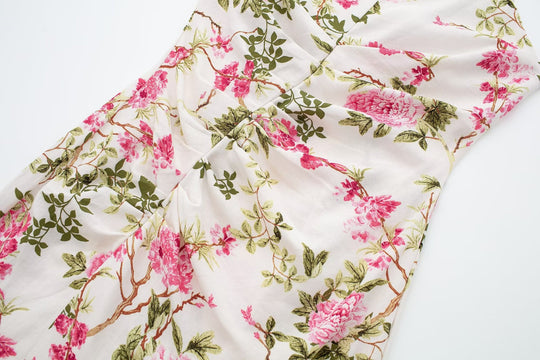 Summer Women Clothing Floral Print Midi Dress