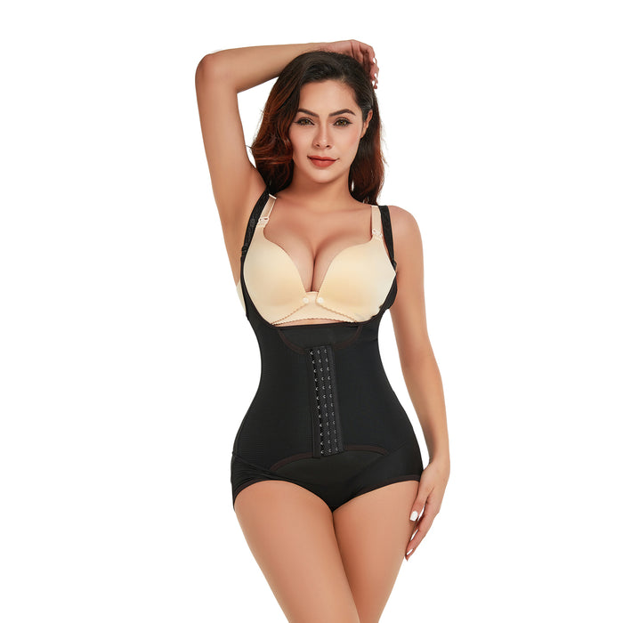 Body Shaping Small Shoulder Strap Jumpsuit Belly Contracting Chest Support Corset Buckle Cinched Bodycon Slimming Clothes
