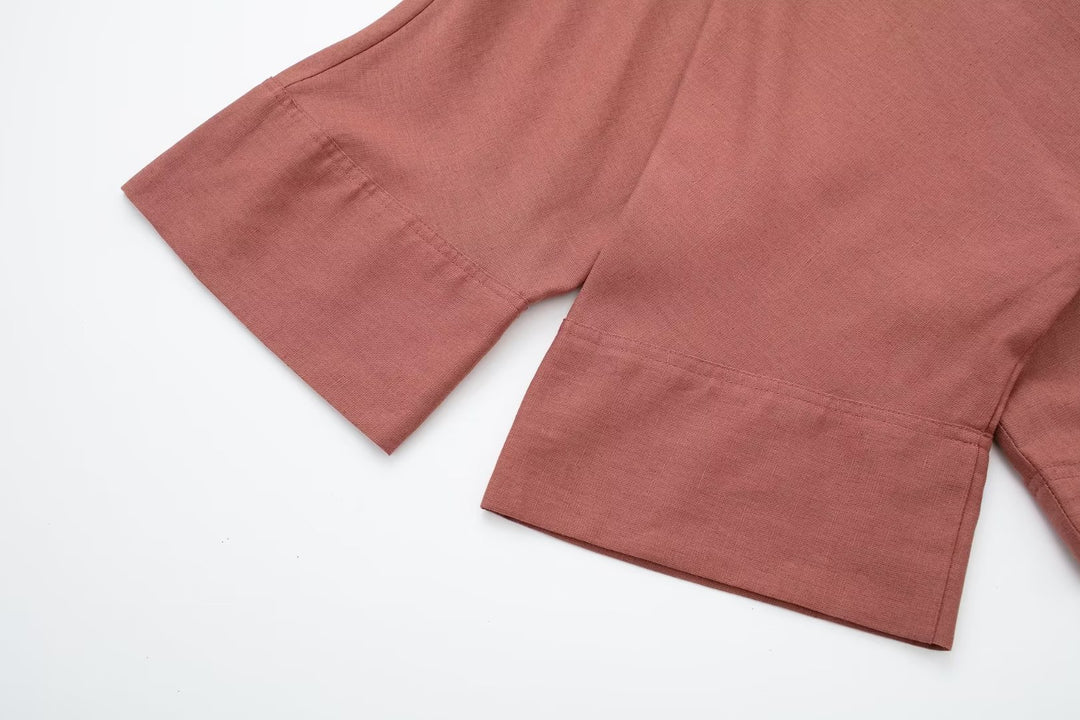 Women Clothing Casual Shirt Shorts Set