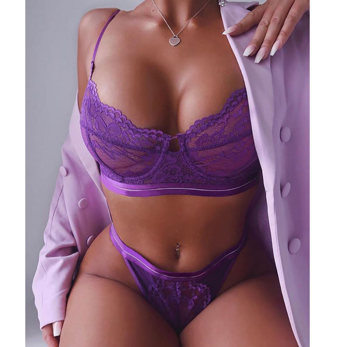 Women Clothing Sexy Lace Floral Sexy Lingerie Women Suit