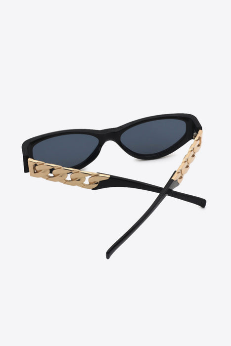 Chain Detail Temple Cat Eye Sunglasses - BEAUTY COSMOTICS SHOP