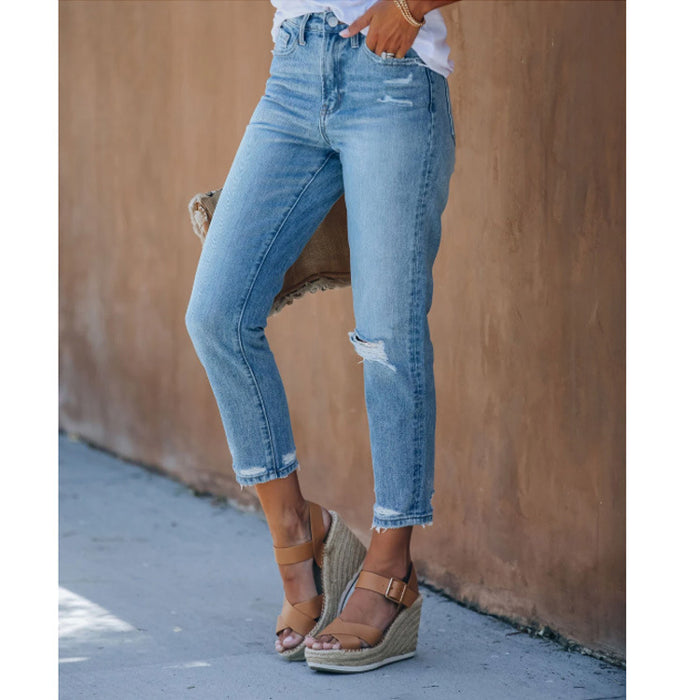 Ladies Jeans Ripped Slimming Women Jeans Women Pants  Sub Library