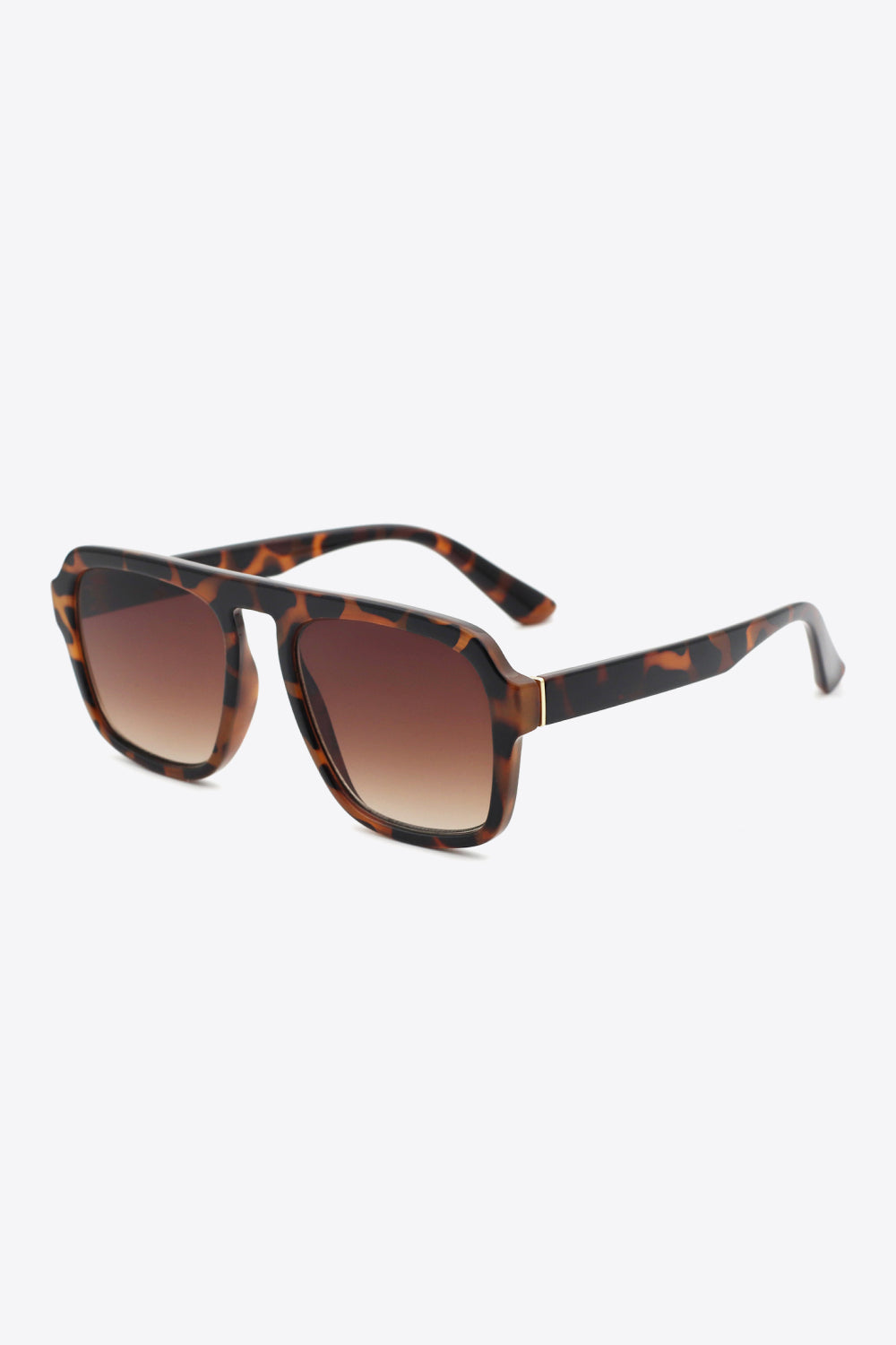 Tortoiseshell Square Polycarbonate Frame Sunglasses - BEAUTY COSMOTICS SHOP