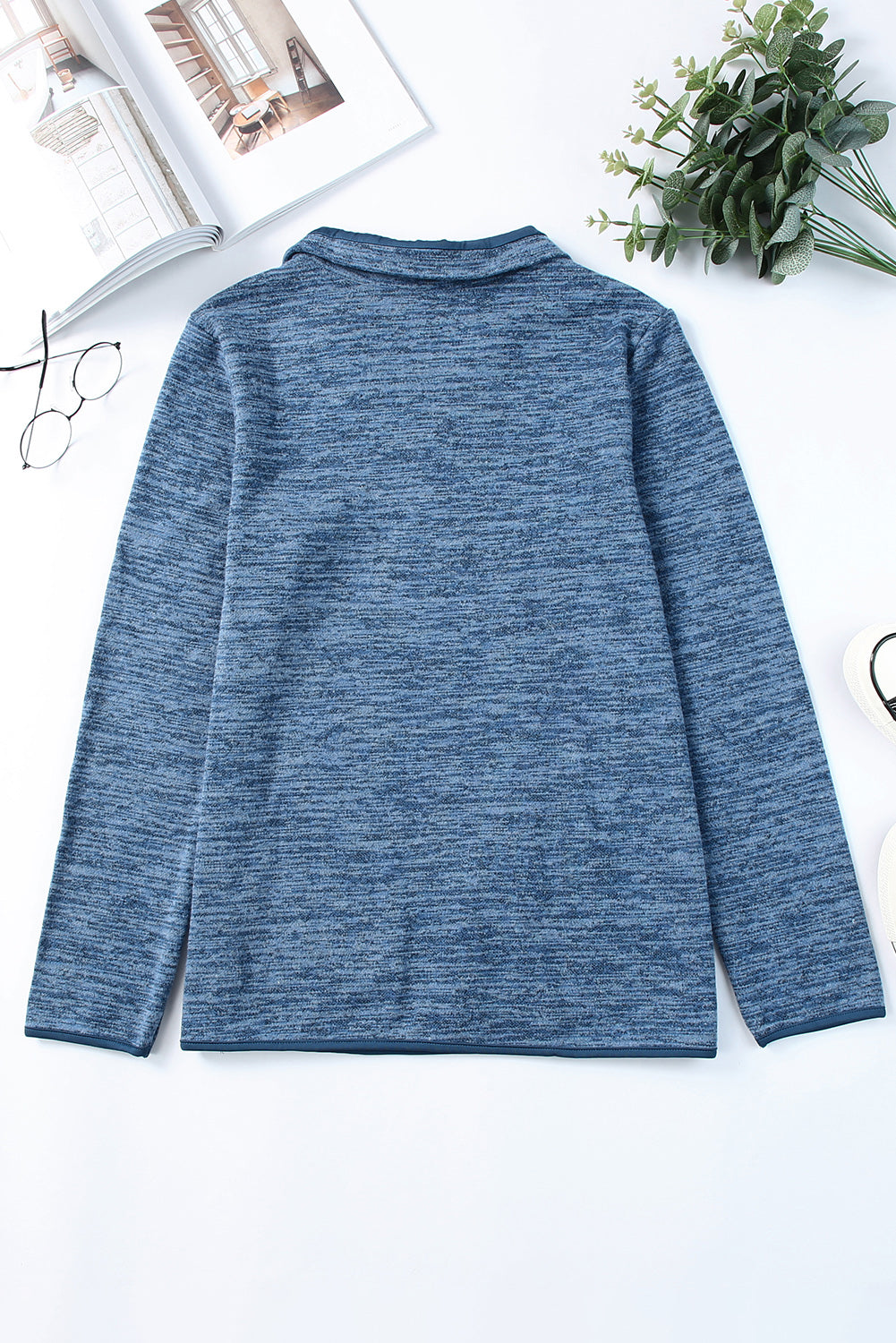 Heathered Quarter-Zip Sweatshirt