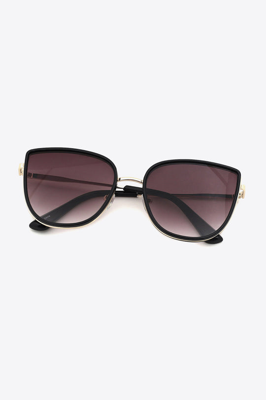 Full Rim Metal-Plastic Hybrid Frame Sunglasses - BEAUTY COSMOTICS SHOP