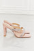 MMShoes Leave A Little Sparkle Rhinestone Block Heel Sandal in Pink - BEAUTY COSMOTICS SHOP