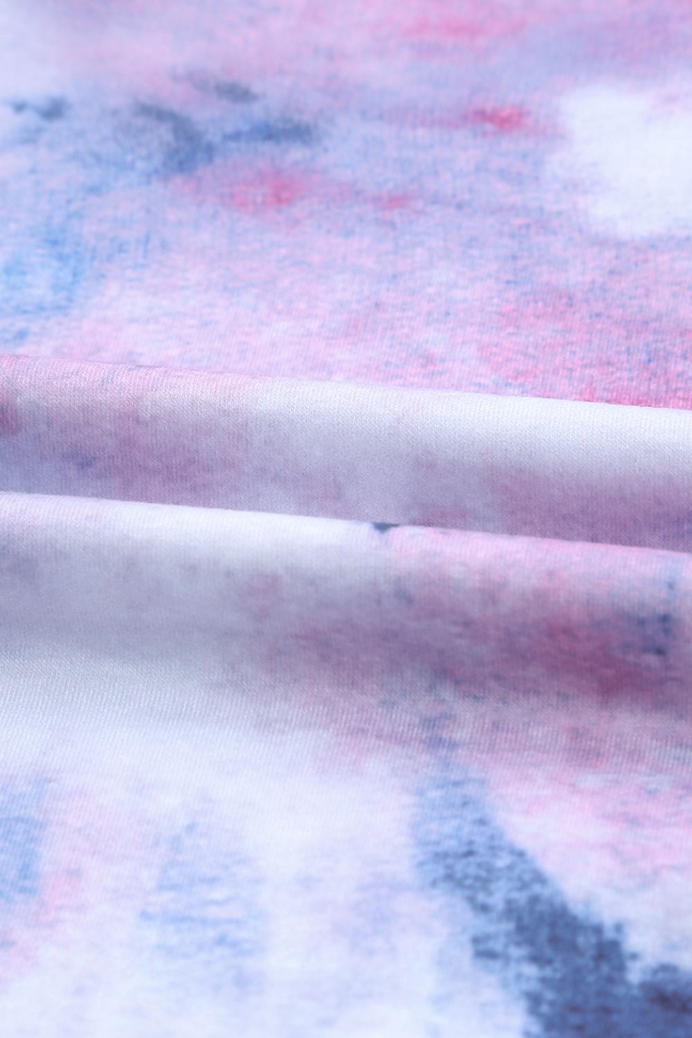 Tie-Dye Drawstring Detail Hoodie with Kangaroo Pocket