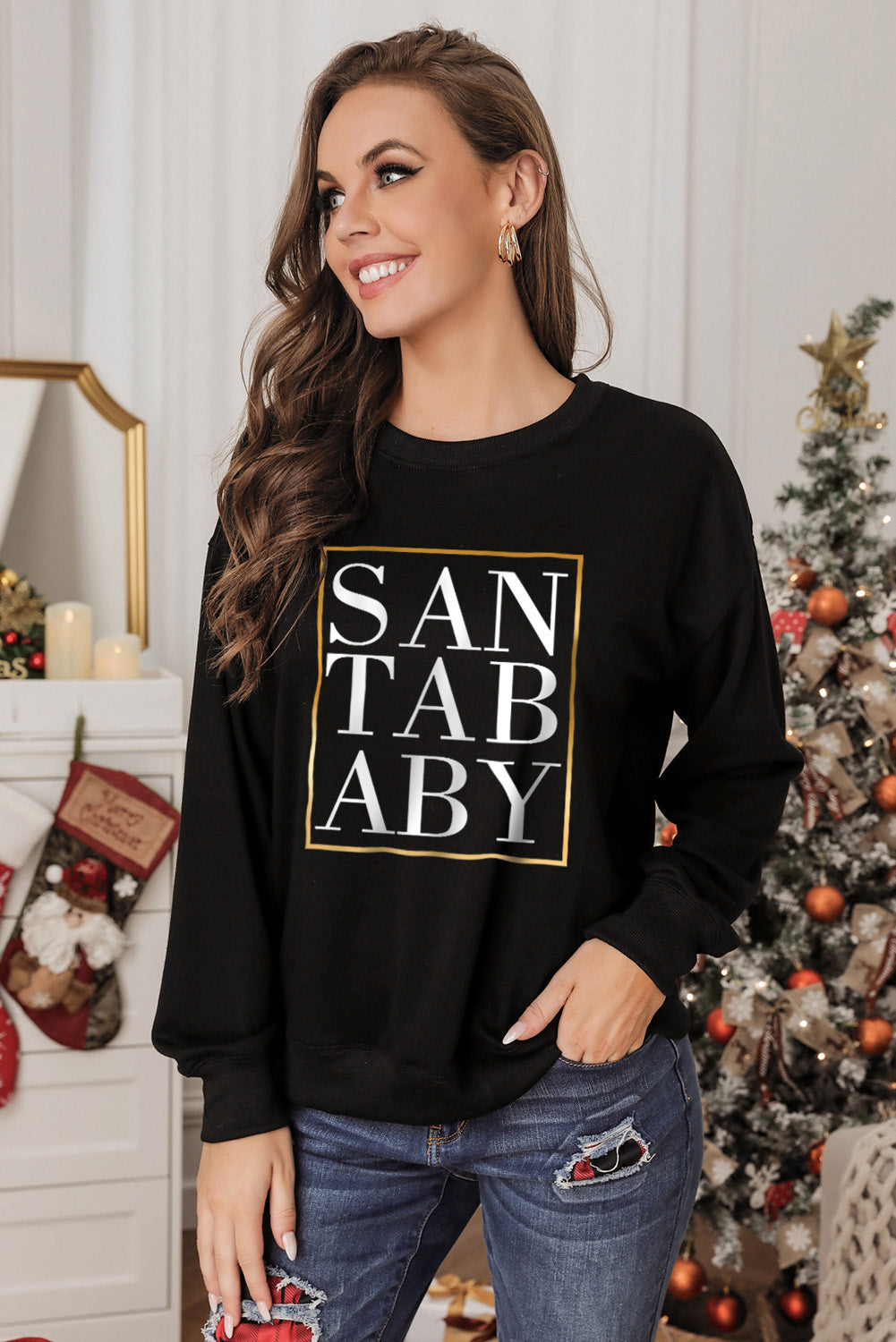 SANTA BABY Graphic Sweatshirt