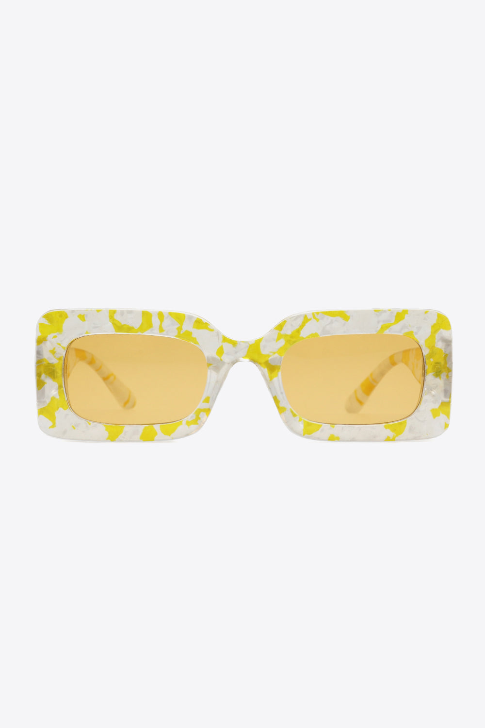 Tortoiseshell Rectangle Polycarbonate Sunglasses - BEAUTY COSMOTICS SHOP