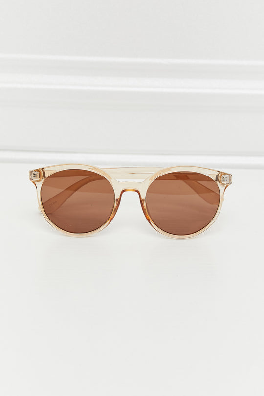 Round Full Rim Polycarbonate Frame Sunglasses - BEAUTY COSMOTICS SHOP
