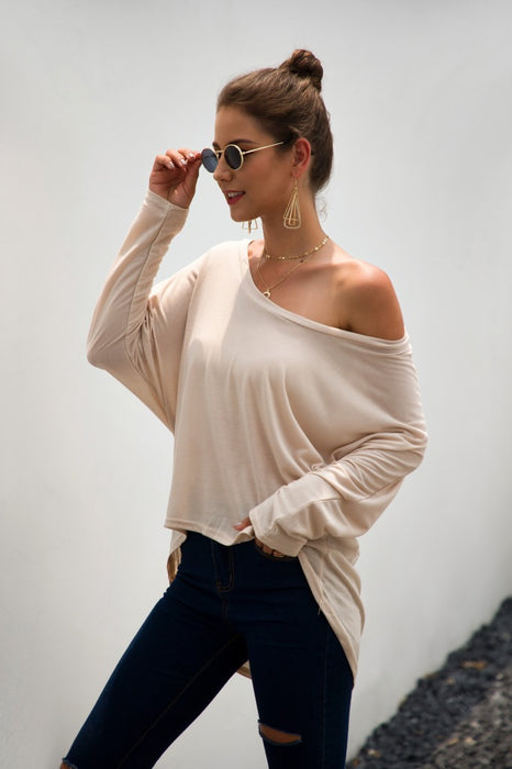 Boat Neck High-Low Top