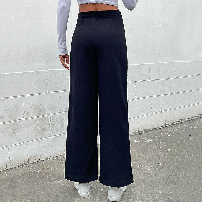Autumn Women Clothing Trousers Slim Fit Solid Color Casual Pants Women