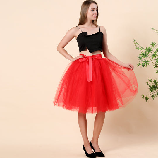 Multi Layer Tulle Skirt Gauzy Dance Dress Pettiskirt Tulle Skirt Tutu Gauze Skirt Belt