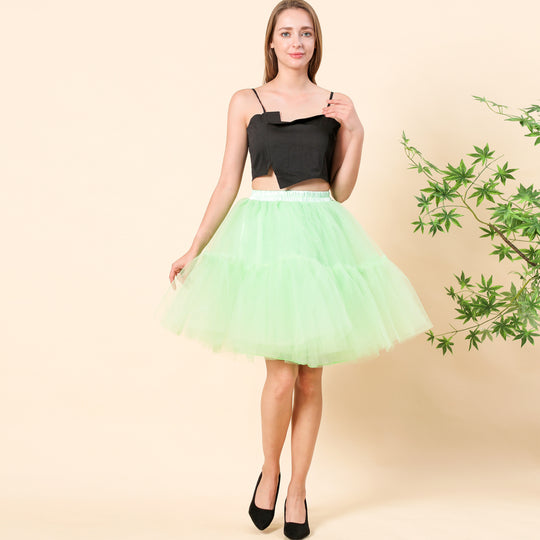 Super Fluffy Pettiskirt Tulle Skirt Multi Layer Grazy With Big Hemline Women Skirt Tutu Skirt Bridesmaid Nylon