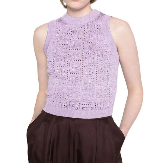 Summer Online Influencer Pop Sleeveless Short Knitwear Women All Matching Tank Top Delivery