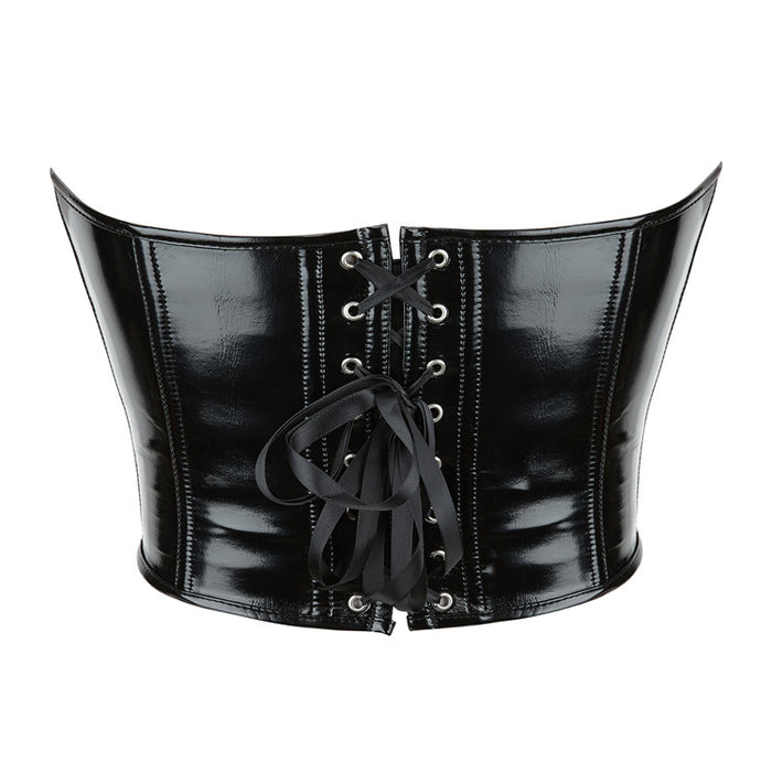 Leather Chest Support Sexy Bodybuilding Top