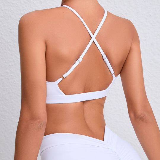 Running Exercise Underwear Beauty Back Fitness Top Yoga Clothes Women Cross Quick Drying Breathable Nude Feel Yoga Bra