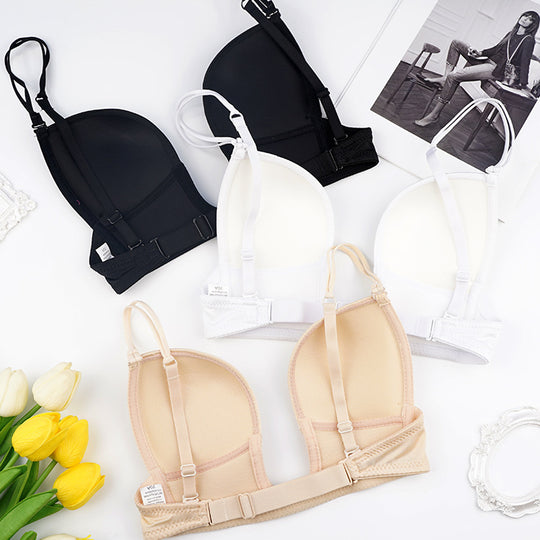 Comfortable Sexy Underwear U Shaped Deep One Piece Gather the Invisible Bra Shoulder Strap Adjustable Wedding Dress Push up