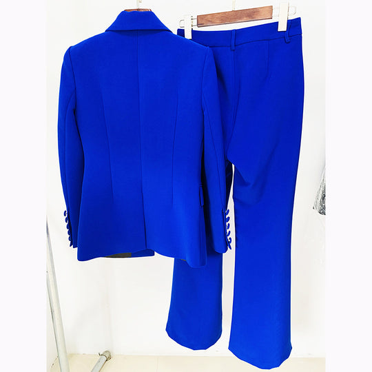 Star Business Wear One Button Cloth Cover Mid Length Suit Bell Bottom Pants Suit Two Piece Suit
