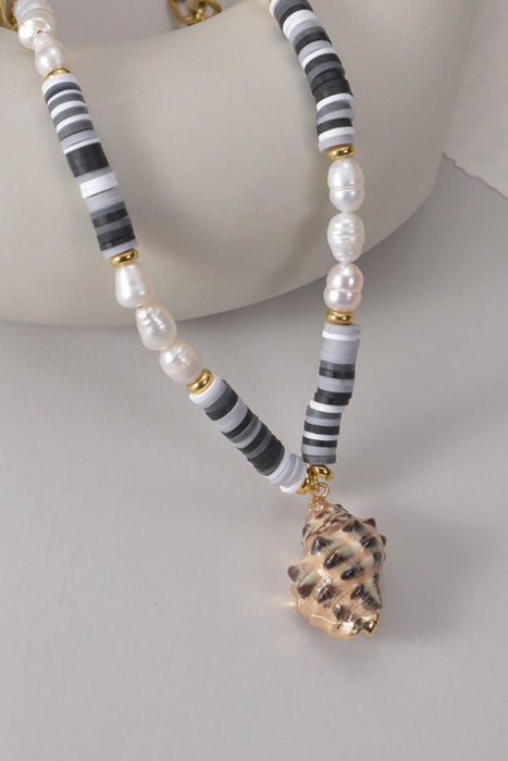 Two-Piece Pearl Stainless Steel Necklace Set