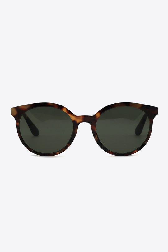 Tortoiseshell Round Polycarbonate Sunglasses - BEAUTY COSMOTICS SHOP