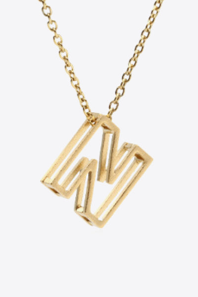 K to T Letter Pendant Necklace