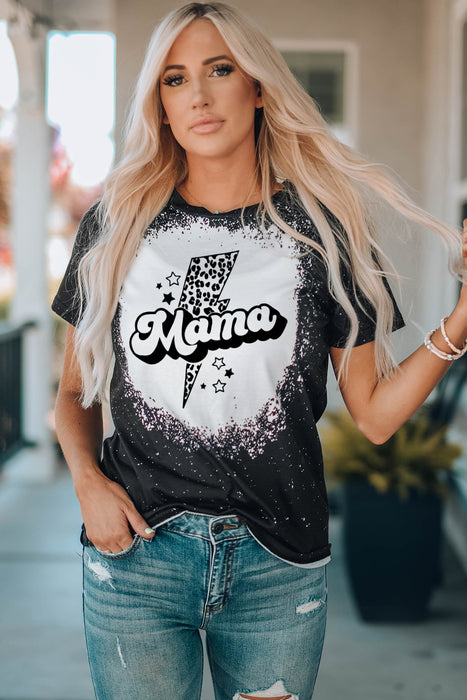 MAMA Lightning Graphic Short Sleeve Tee Shirt