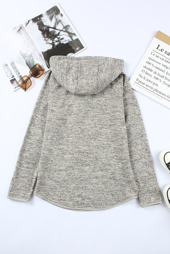 Graphic Heathered Raglan Sleeve Hoodie