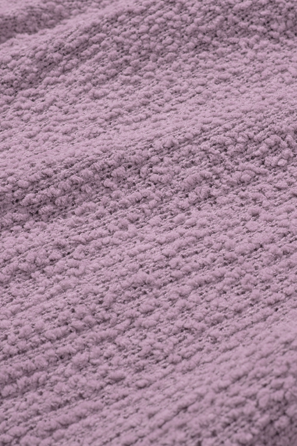 Pink Fuzzy Popcorn Pocket Long Sleeve Knit Cardigan