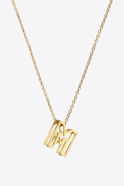 K to T Letter Pendant Necklace