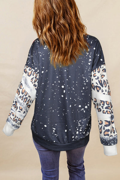 MAMA Lightning Graphic Leopard Sweatshirt