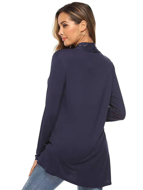 Women's all-match new mid-length long-sleeved cardigan