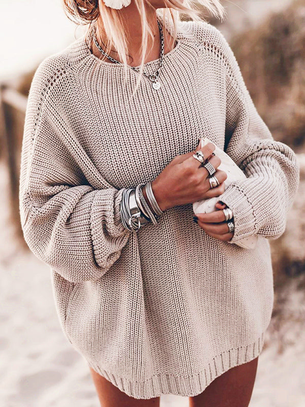 women's loose large size raglan sleeve sweater